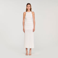 Milana Beaded Dress Ecru