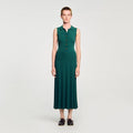 Gwenn Knit Dress With Polo Neck Dark Green